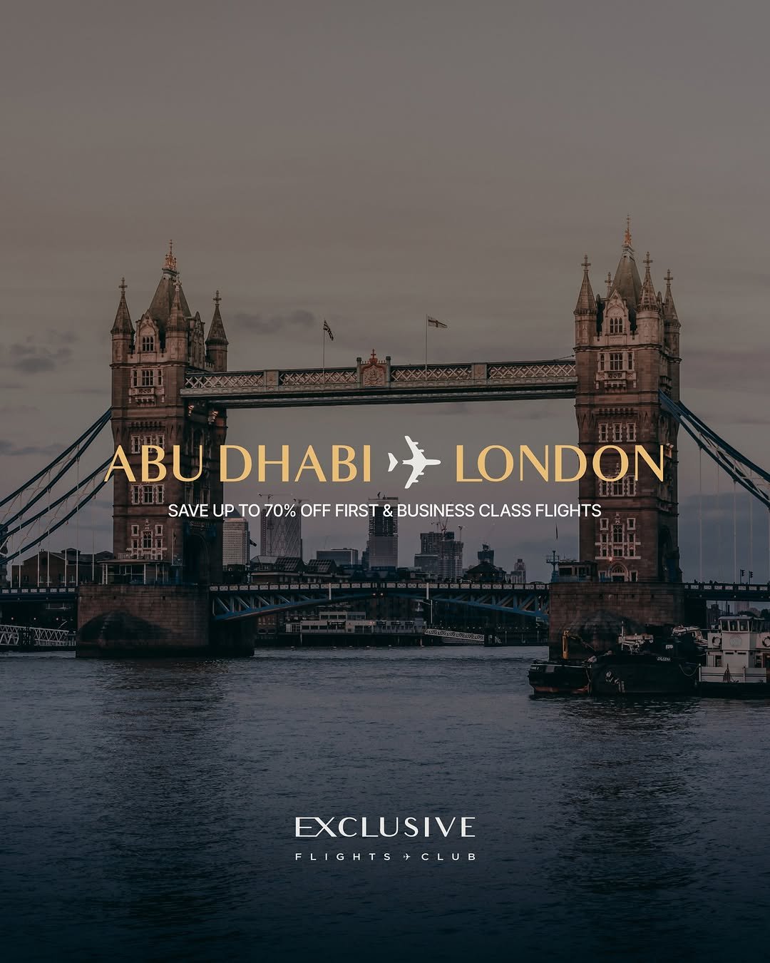 Luxury business class and first class flights from Abu Dhabi to London